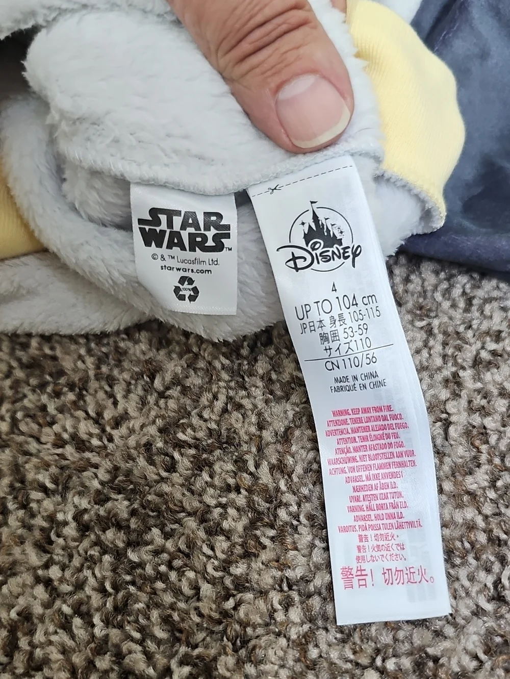 DISNEY THE MANDALORIAN BABY YODA FLEECE PAJAMA TOP BFPM-08-013